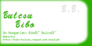 bulcsu bibo business card